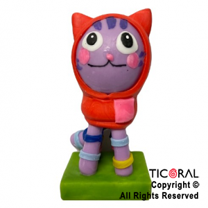 ADORNO GABBYS DOLLHOUSE PERSONAJE DJ CATNIP PORCELANA FRIA x 1